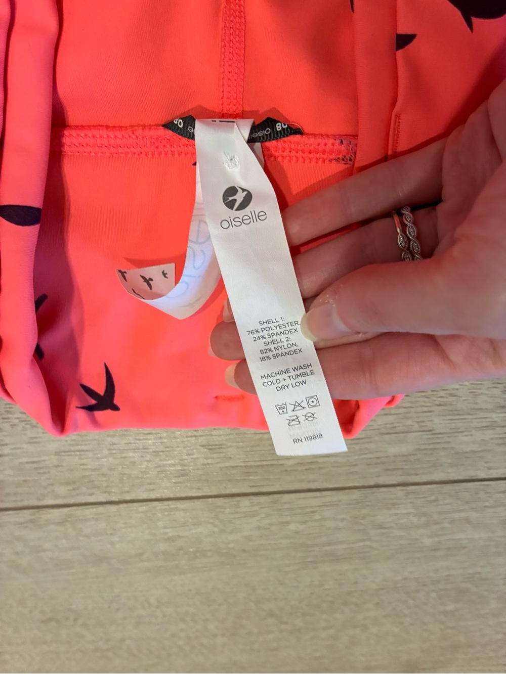 Oiselle Women’s Orange Bird Running Shorts Size 8 - Picture 5 of 7